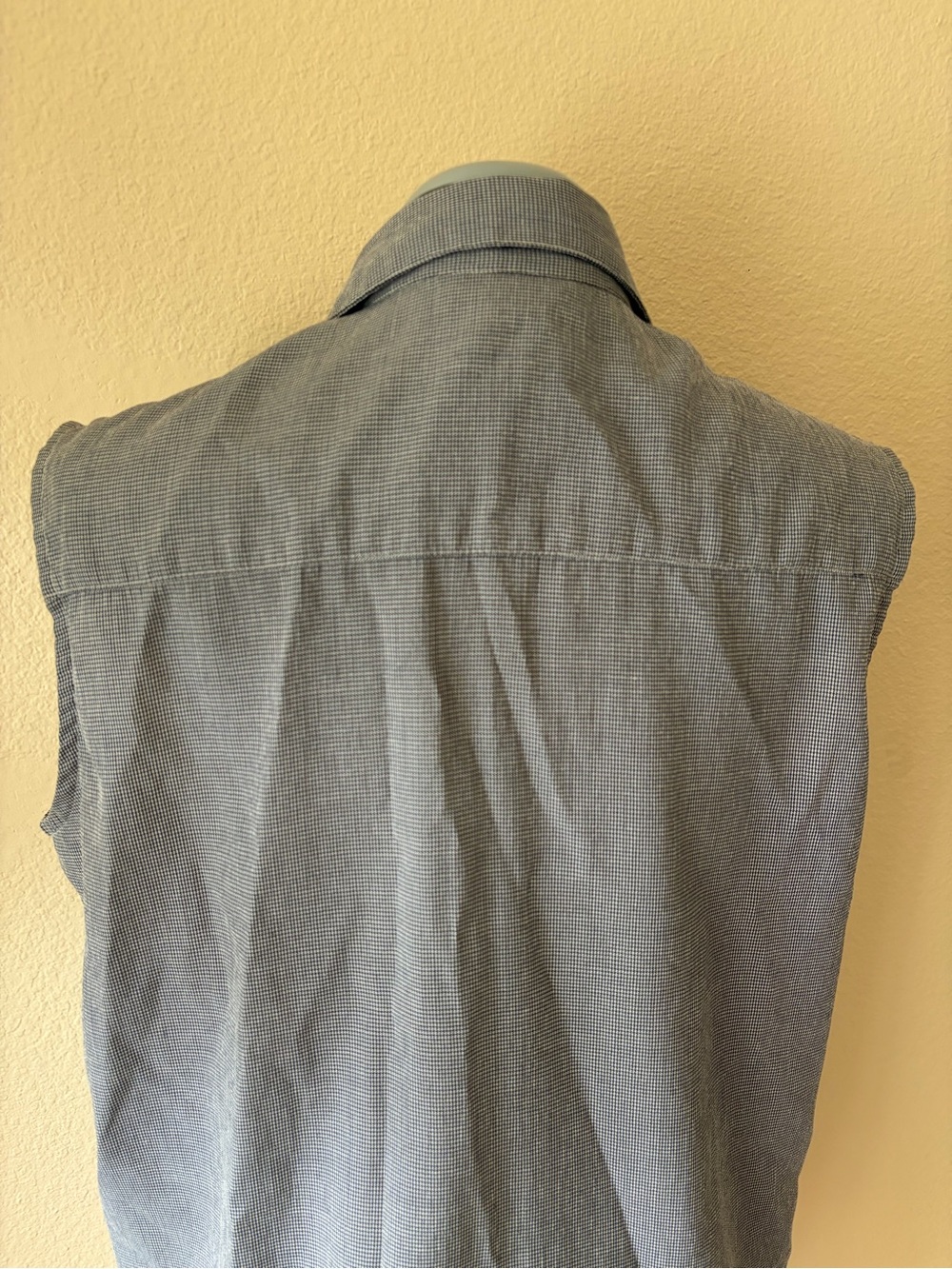 Vintage Darlyn Made in USA Sleeveless Button Down Blouse Houndstooth Tank Top - Picture 6 of 11
